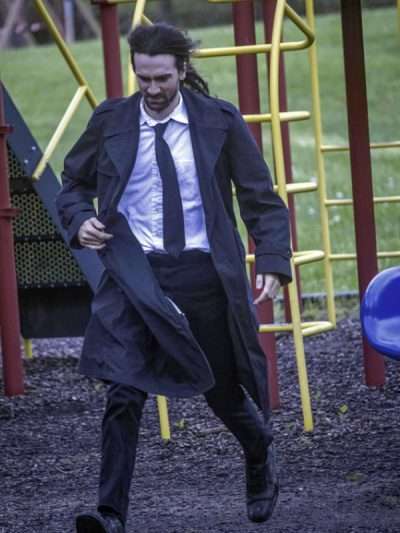 Elihue Ackerman Smile Black Cotton Trench Coat