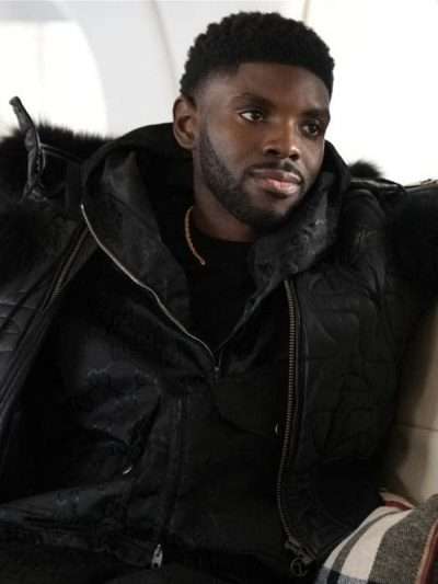 Tom Swift 2022 Tian Richards Black Hooded Bomber Jacket