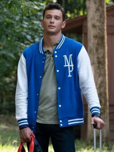 Cooper Koch They/Them Blue Varsity Jacket