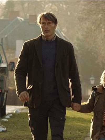 The Hunt Mads Mikkelsen Brown Blazer