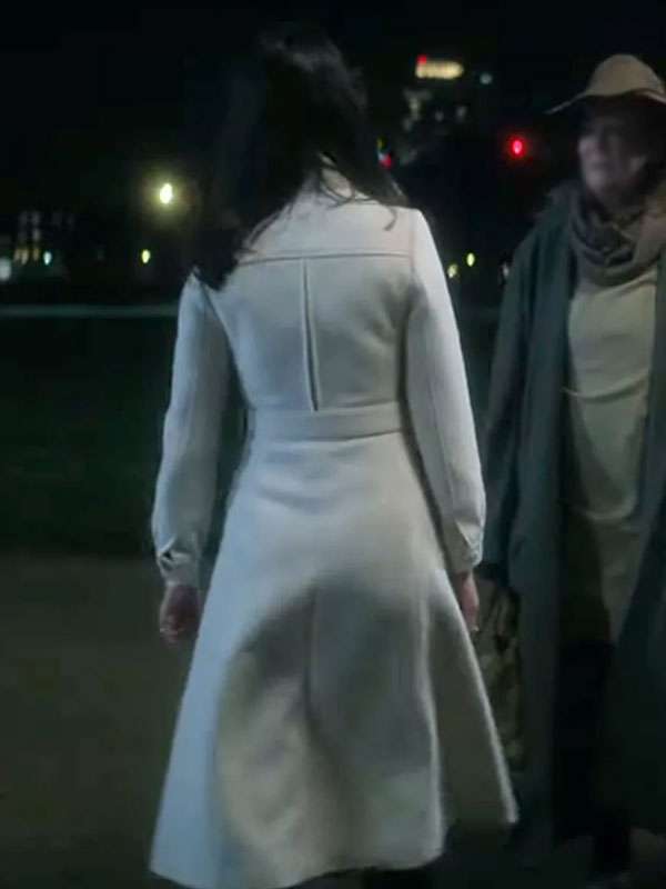 Jenna Coleman The Sandman White Wool Trench Coat