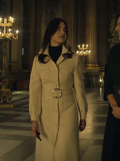 Jenna Coleman The Sandman White Wool Coat