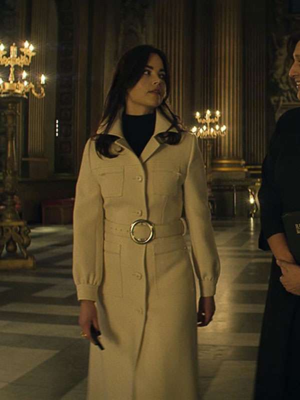 Jenna Coleman The Sandman White Wool Coat