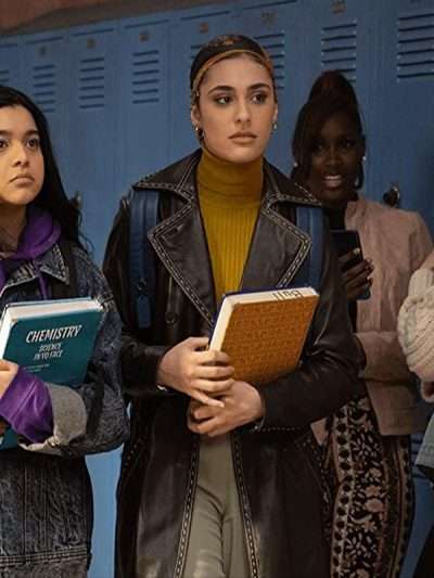 Yasmeen Fletcher Ms Marvel Black Leather Trench Coat