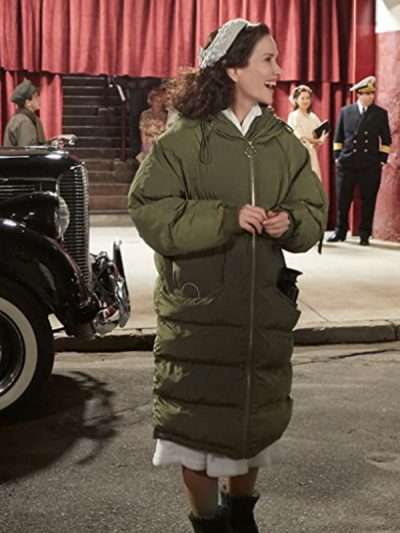 Eva Perón Santa Evita Green Puffer Coat