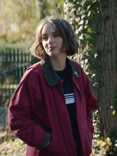 Maya Hawke Stranger Things Maroon Jacket