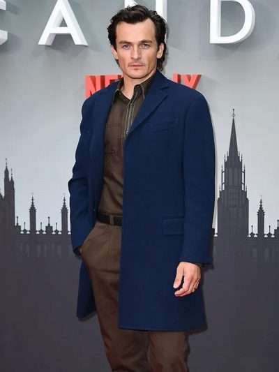 Anatomy of a Scandal 2022 James Whitehouse Blue Wool Coat