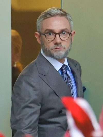 Martin Freeman Black Panther Wakanda Forever Grey Suit