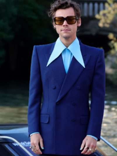Harry Styles Don't Worry Darling Blue Blazer