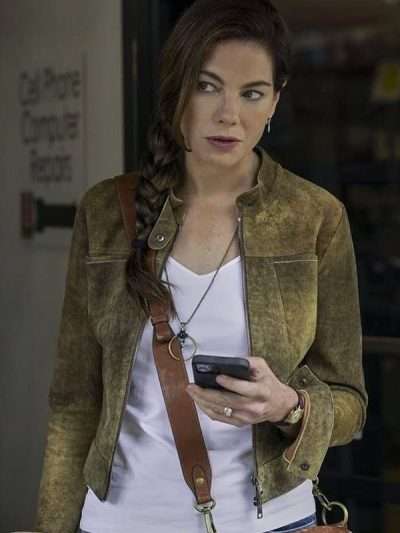 Michelle Monaghan Echoes Green Leather Jacket