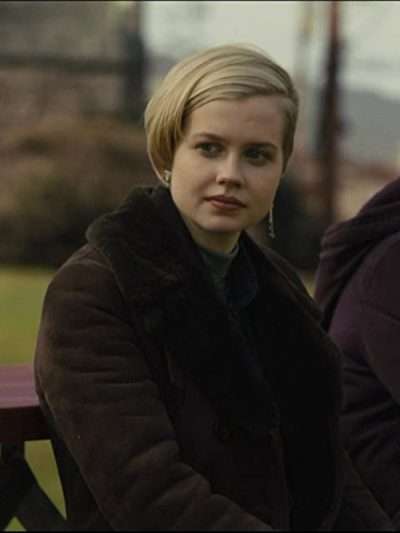Angourie Rice Mare of Easttown Brown Wool Trench Coat