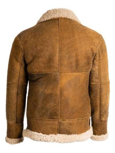 Men B3 Shearling Brown Aviator Leather Jacket