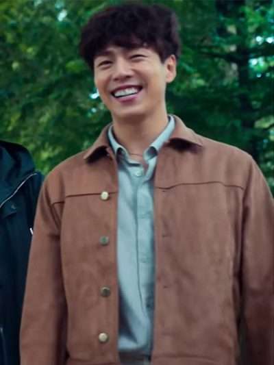 Hyun-Woo Lee Money Heist: Korea - Joint Economic Area Brown Leather Jacket