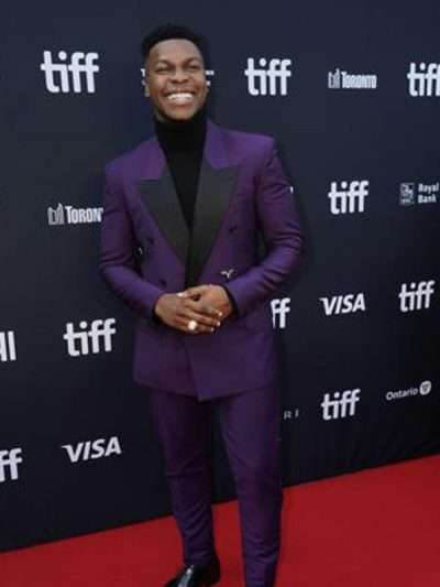 John Boyega The Woman King Purple Suit