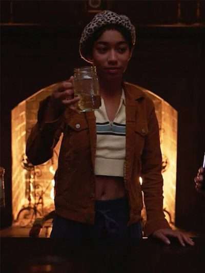Annarah Cymone The Midnight Club Brown Jacket