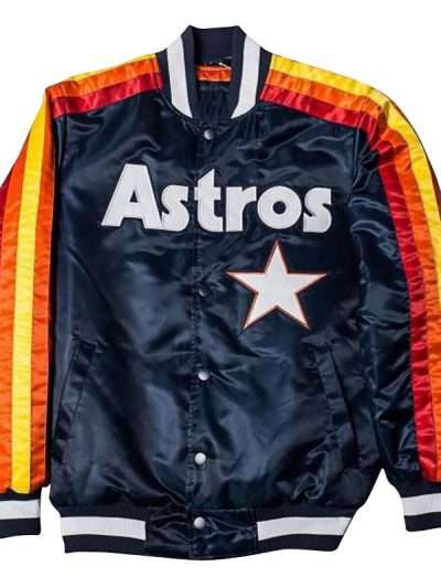 Astros Star Stripe Blue Bomber Jacket copy