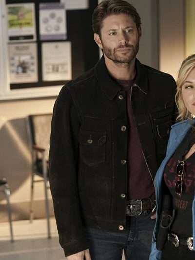 Jensen Ackles Big Sky Black Suede Leather Jacket