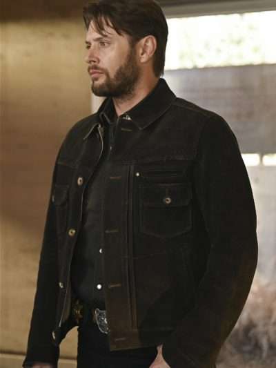 Jensen Ackles Big Sky Black Suede Leather Jacket