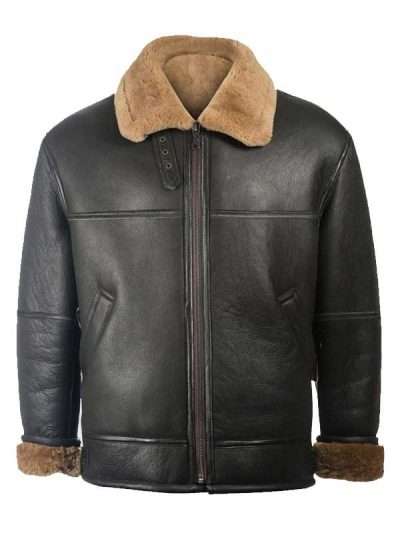 Men's Sheepskin Leather Shearling Jacket