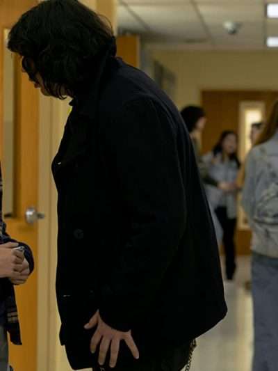 Cyrus Arnold Mr. Harrigan's Phone Black Wool Coat