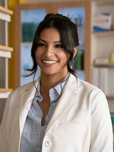 Richa Moorjani Never Have I Ever White Coat