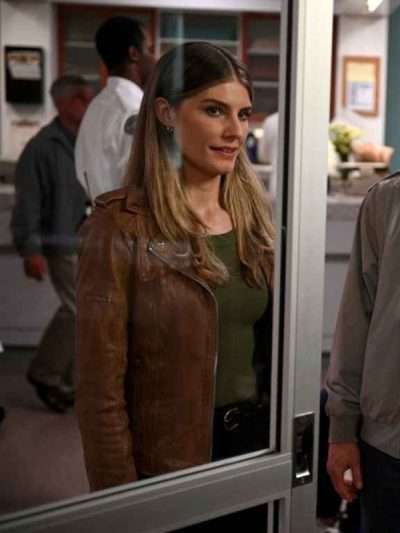 Caitlin Bassett Quantum Leap Brown Leather Jacket