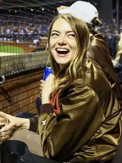 San Diego Padres Emma Stone Brown Jacket
