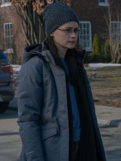 Alexis Bledel The Handmaid's Tale Grey Hooded Jacket