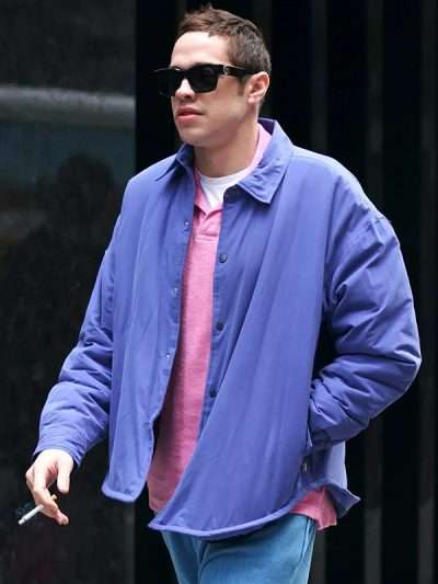 Pete Davidson Blue Cotton Jacket