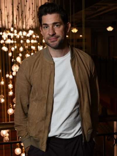 John Krasinski A Quiet Place Part II Bomber Leather Jacket