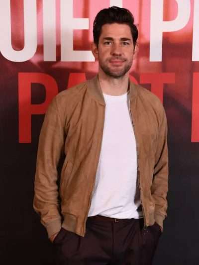 John Krasinski A Quiet Place Part II Bomber Leather Jacket