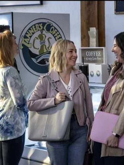 Sarah Goldberg Barry Pink Leather Jacket