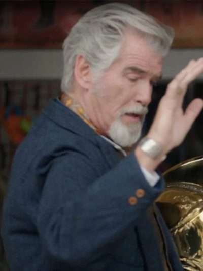 Pierce Brosnan Black Adam Blue Coat