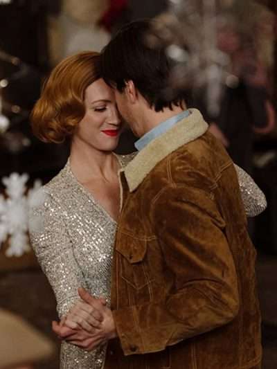 Justin Long Christmas with the Campbells Brown Suede Leather Jacket