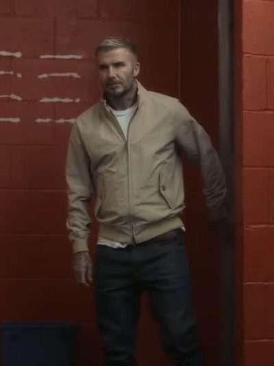 David Beckham Save Our Squad Beige Jacket