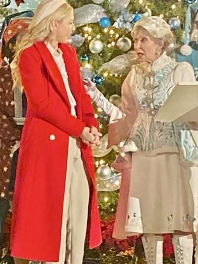 Emily Kinney Santa Bootcamp Red Wool Coat