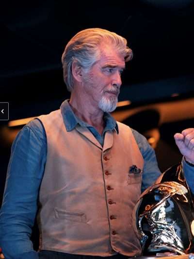 Pierce Brosna Black Adam Brown Vest