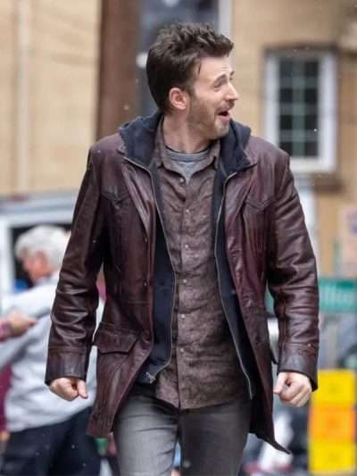 Luke Macfarlane A Magical Christmas Village Brown Wool Coat