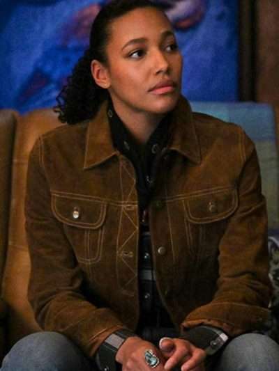 Kylie Bunbury Big Sky Brown Suede Leather Jacket