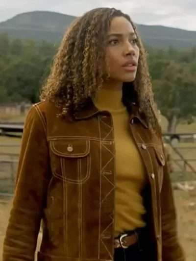 Kylie Bunbury Big Sky Brown Suede Leather Jacket