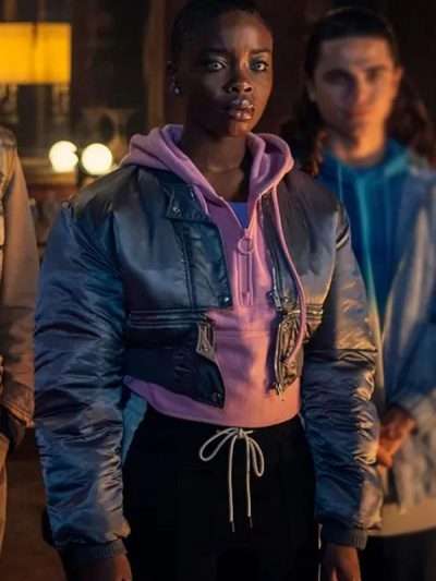 Joy Sunday Wednesday Blue Cropped Jacket