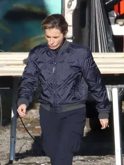 Vicky McClure Alex Rider Blue Bomber Jacket