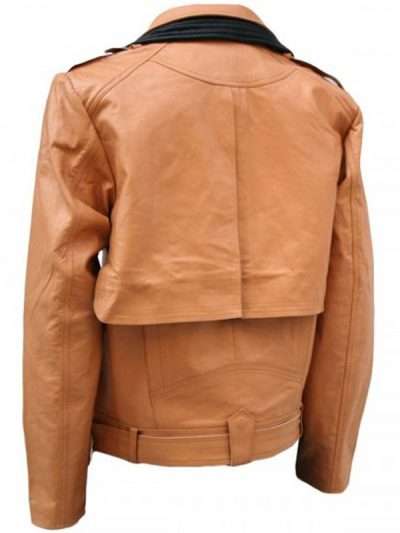 Men Motorcycle Brown Biker Real Leather Jacket