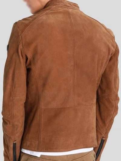 Men Classic Brown Suede Leather Jacket