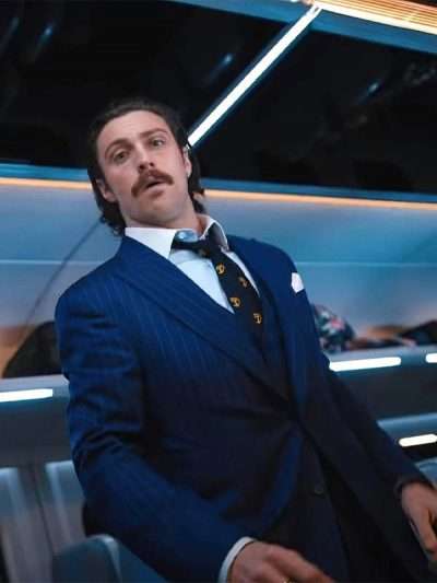 Aaron Taylor-Johnson Bullet Train Blue Suit