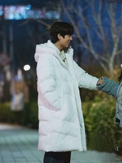 Love All Play Jong-Hyeop Chae S1 Hooded White Puffer Coat