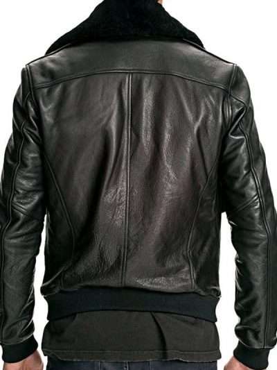 Mens B3 Bomber Black Real Leather Jacket