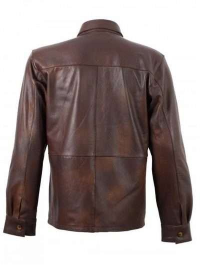 Vintage Men Classic Brown Real Leather Jacket