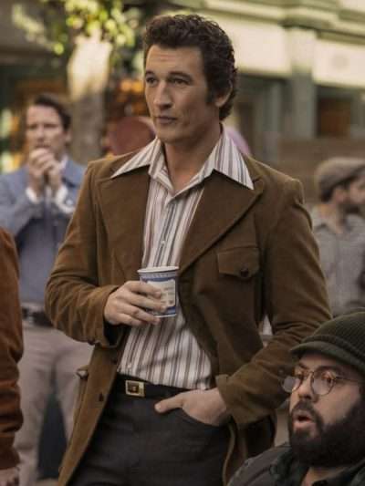 Miles Teller The Offer Brown Suede Leather Blazer Coat