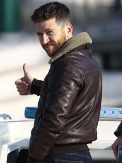 Alessandro Roja Don't Leave Me Brown Bomber Leather Jacket